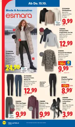 ESMARA Pyjama, 2-tlg., Materialmix: Baumwolle, Polyester. Grössen: S - L*. Pro Set ab 15.10.2026 gültig | Seite: 20 | Produkte: Pullover, Pyjama, Jeans, Skinny Fit Jeans