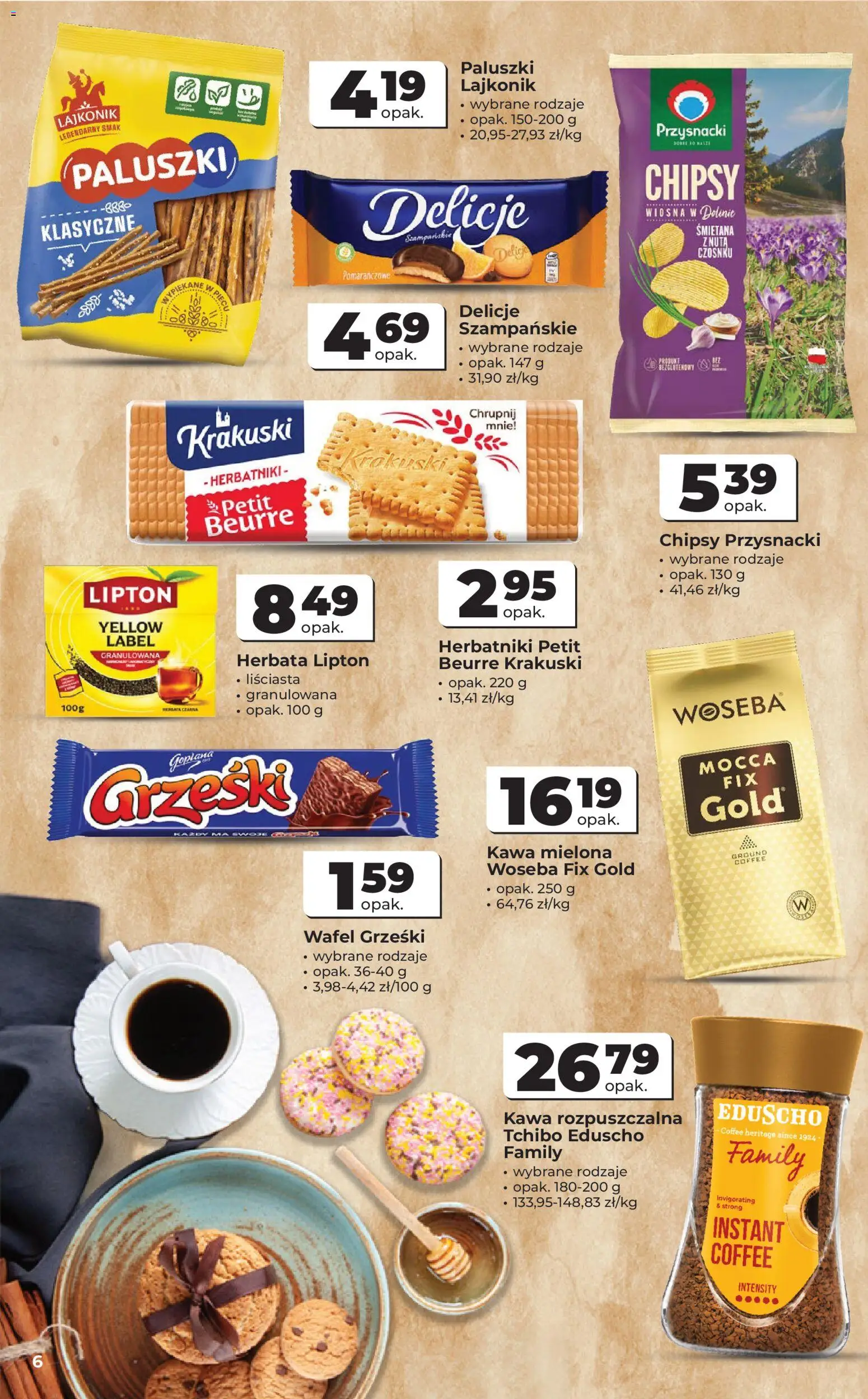 Odido gazetka od 22.07.2026 | Strona: 6 | Produkty: Herbata lipton, Paluszki, Kawa, Herbata