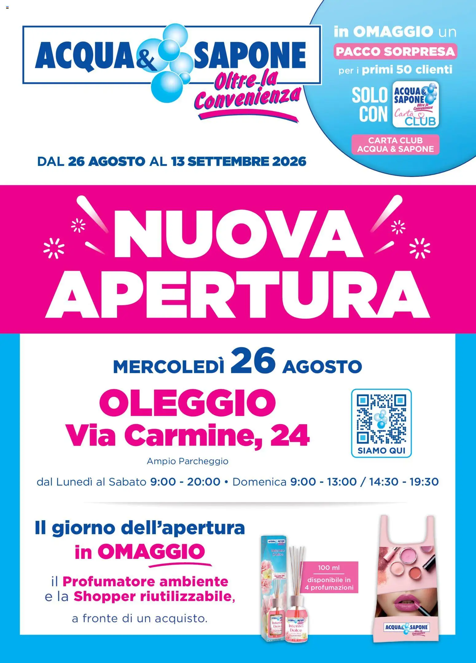 Volantino Acqua e Sapone del 26/08/2026 | Pagina: 1 | Prodotti: Sapone, Acqua