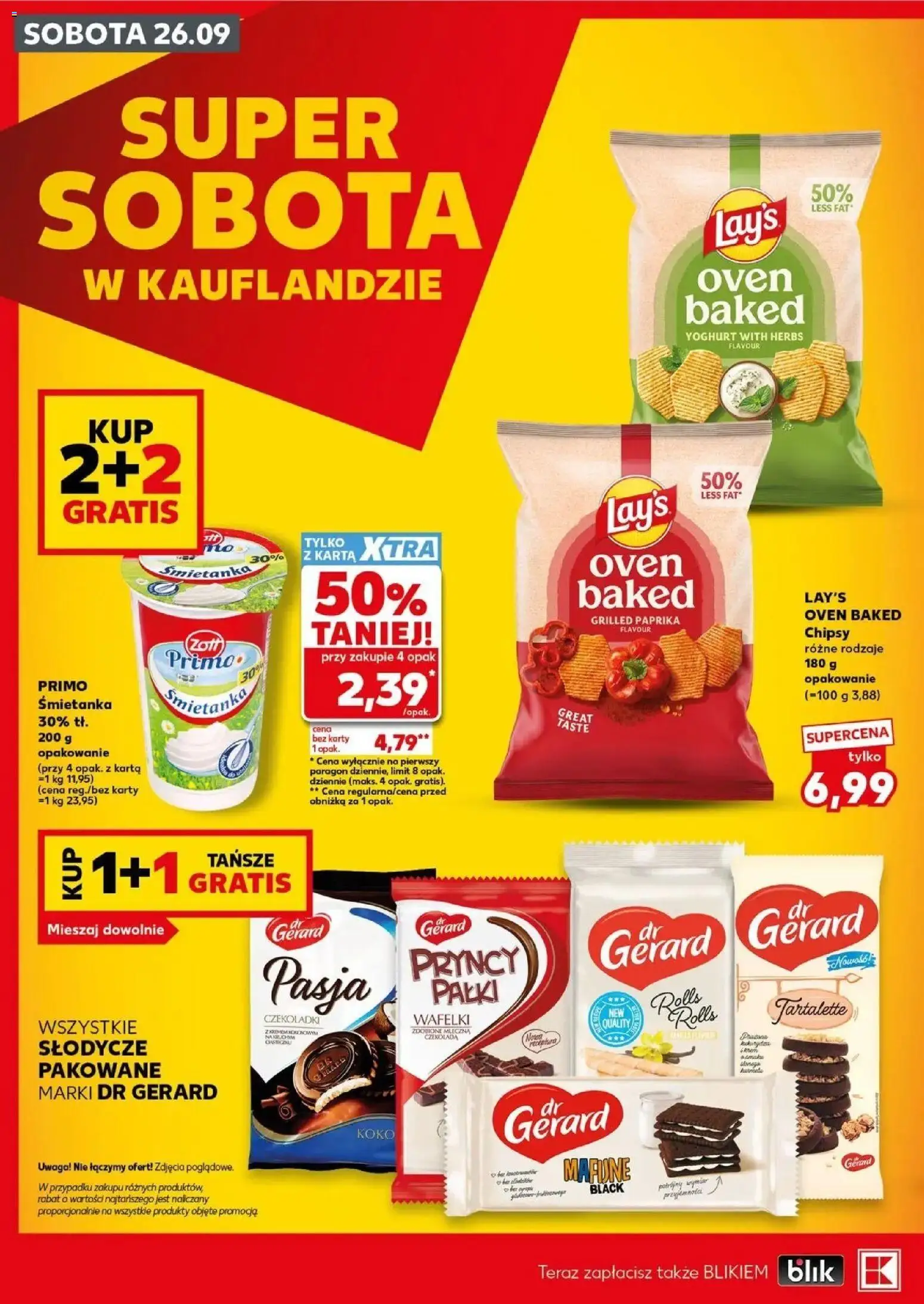 Kaufland gazetka - Super sobota od 26.09.2026 - od jutra PDF | Strona: 2 | Produkty: Karta, Słodycze, Chipsy, Sandwich