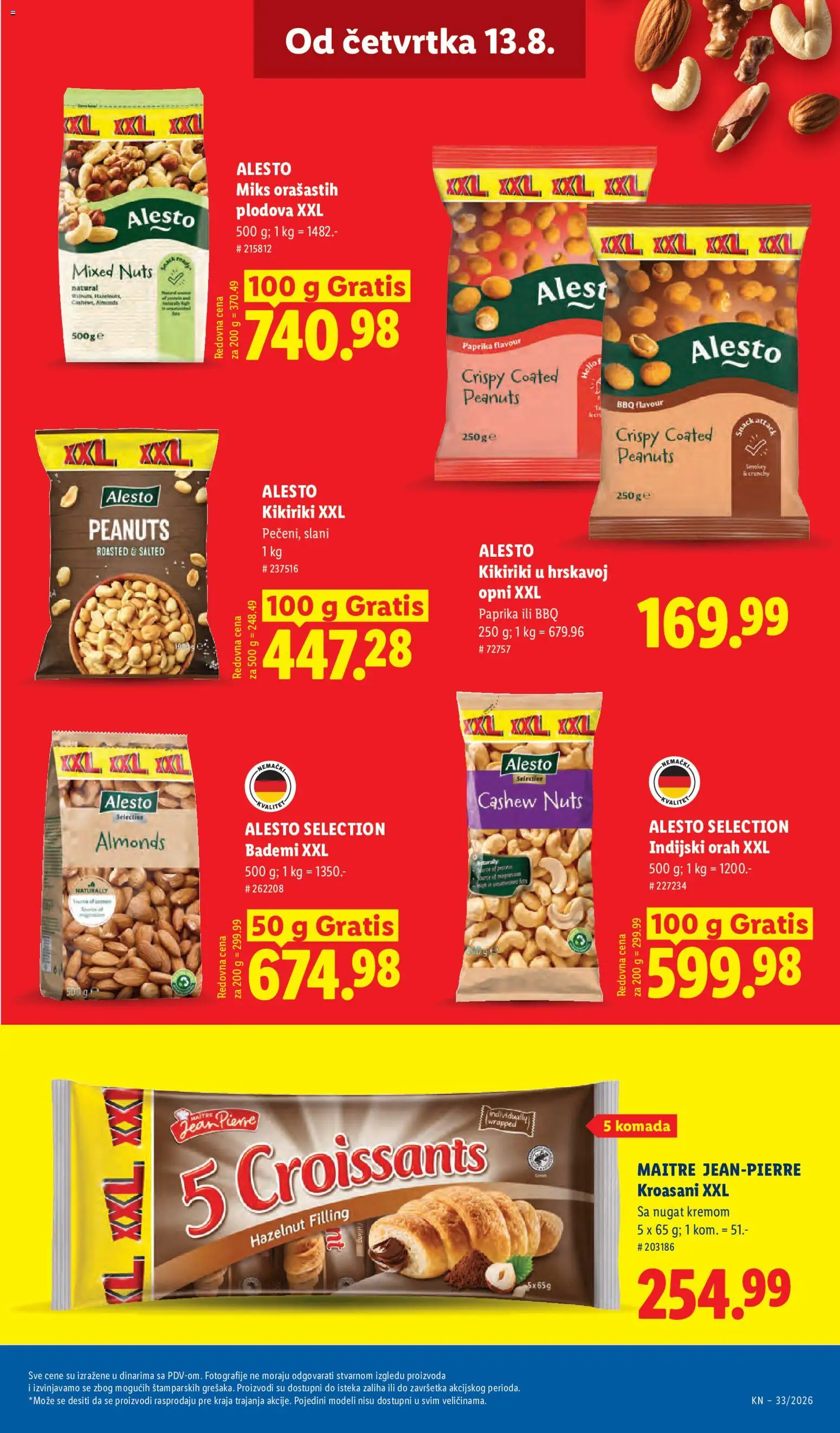 Lidl katalog - važi od 13.08.2026 | Strana: 63 | Proizvode: Indijski orah, Paprika, Orah, Kikiriki