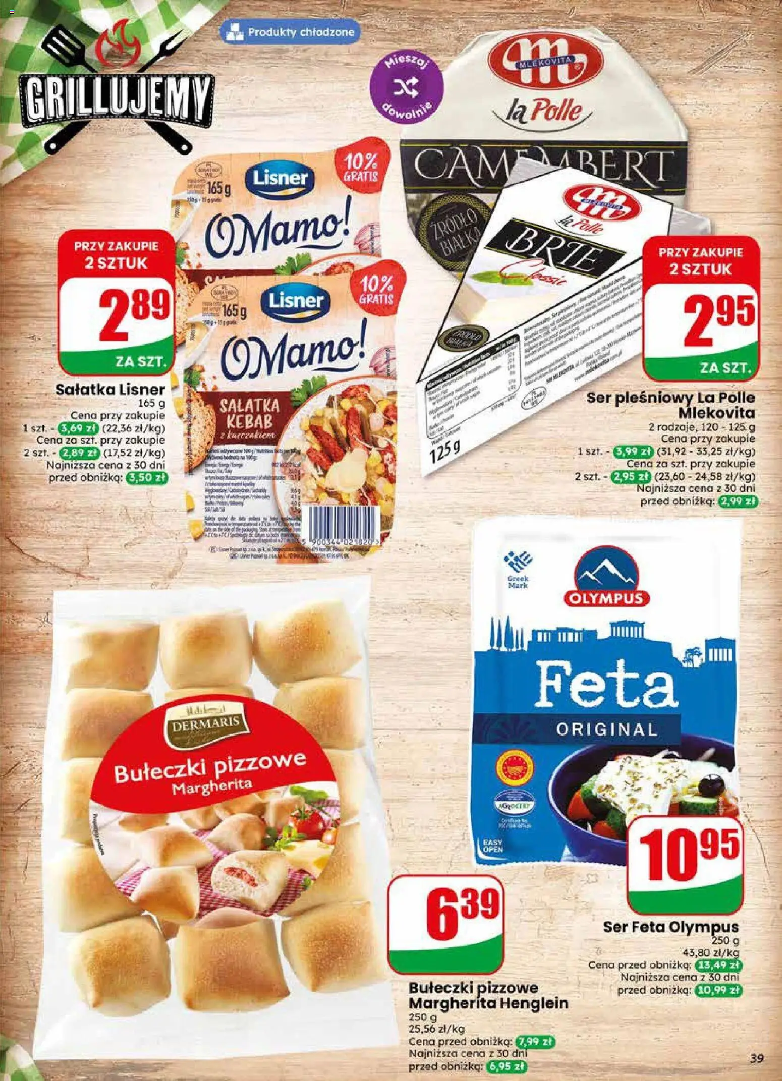 Dino gazetka od 20.05.2026 | Strona: 39 | Produkty: Ser pleśniowy, Camembert, Sałatka, Ser feta