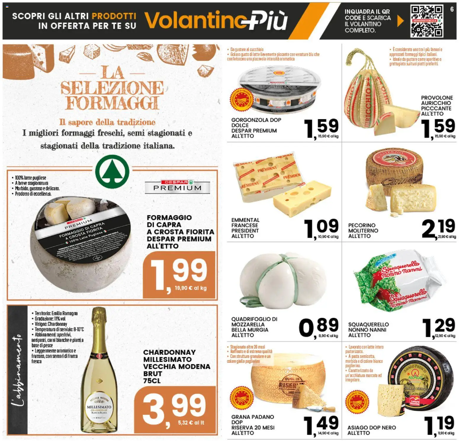 Volantino Interspar del 21/09/2026 | Pagina: 6 | Prodotti: Mozzarella, Latte, Formaggio, Grana Padano