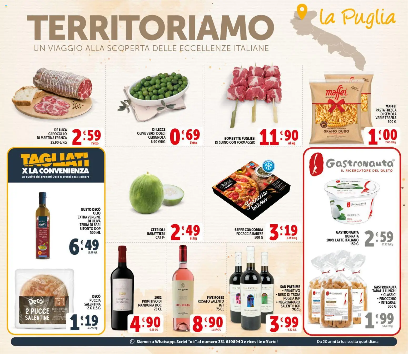 Volantino Decò del 20.05.2026 | Pagina: 11 | Prodotti: Suino, Olive, Taralli, Burrata