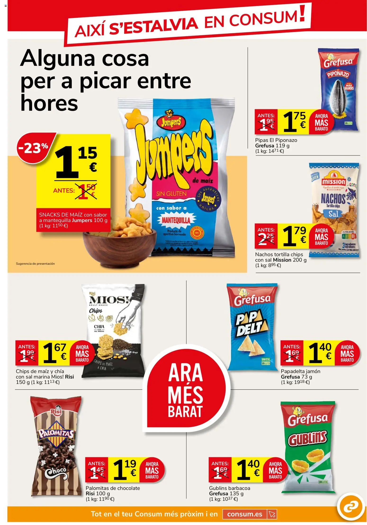 Consum folleto │ válido desde el 24/09/2026 | Página: 11 | Productos: Palomitas, Maíz, Nachos, Snacks