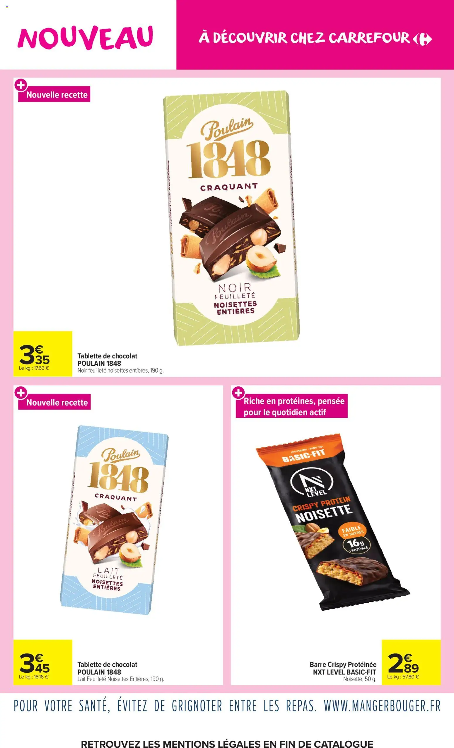 {H1} | Page: 10 | Produits: Tablette de chocolat, Noisettes, Lait, Chocolat