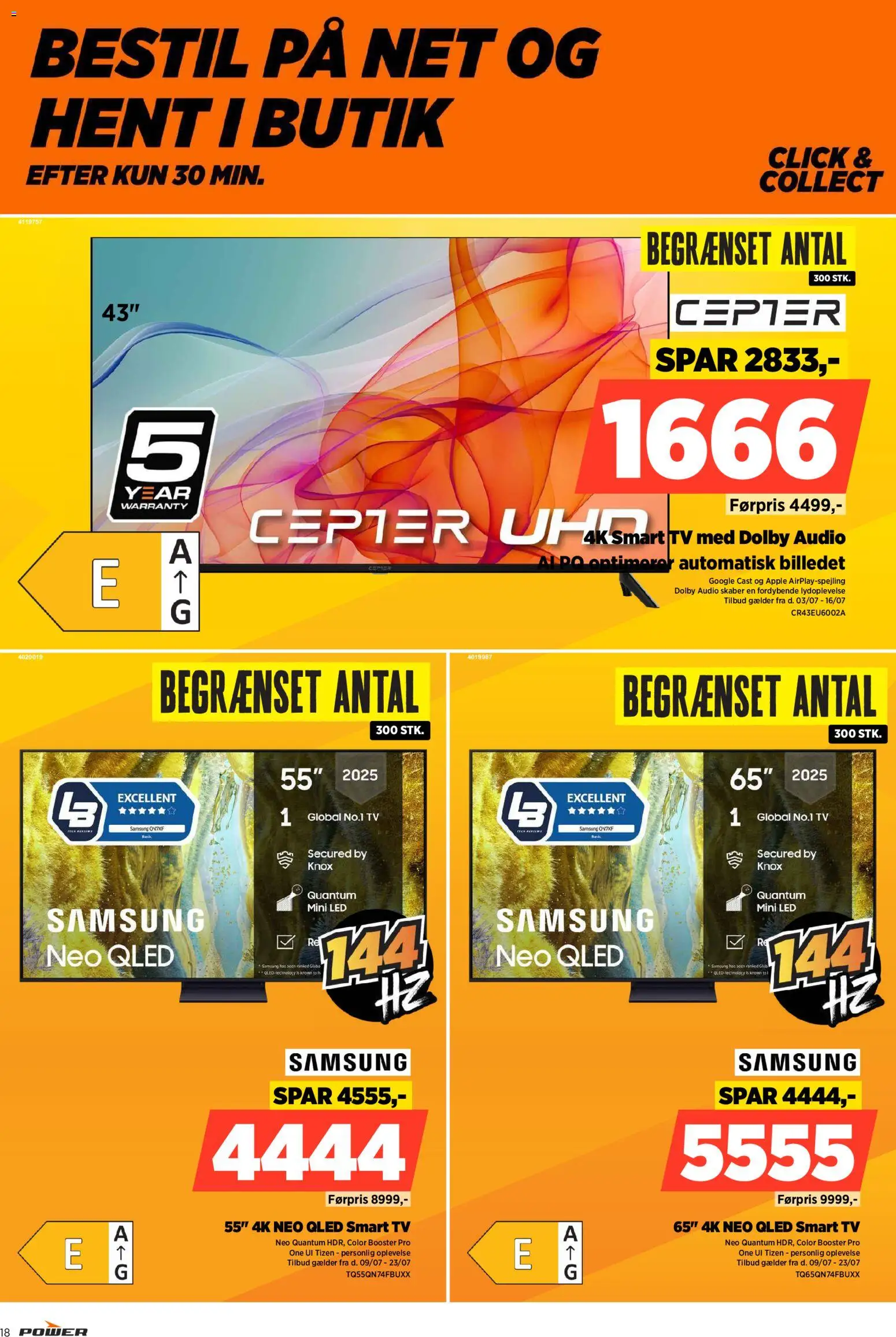 Power tilbudsavis – gyldig fra 10/07/2026 | Side: 18 | Produkter: Smart TV, Is, TV