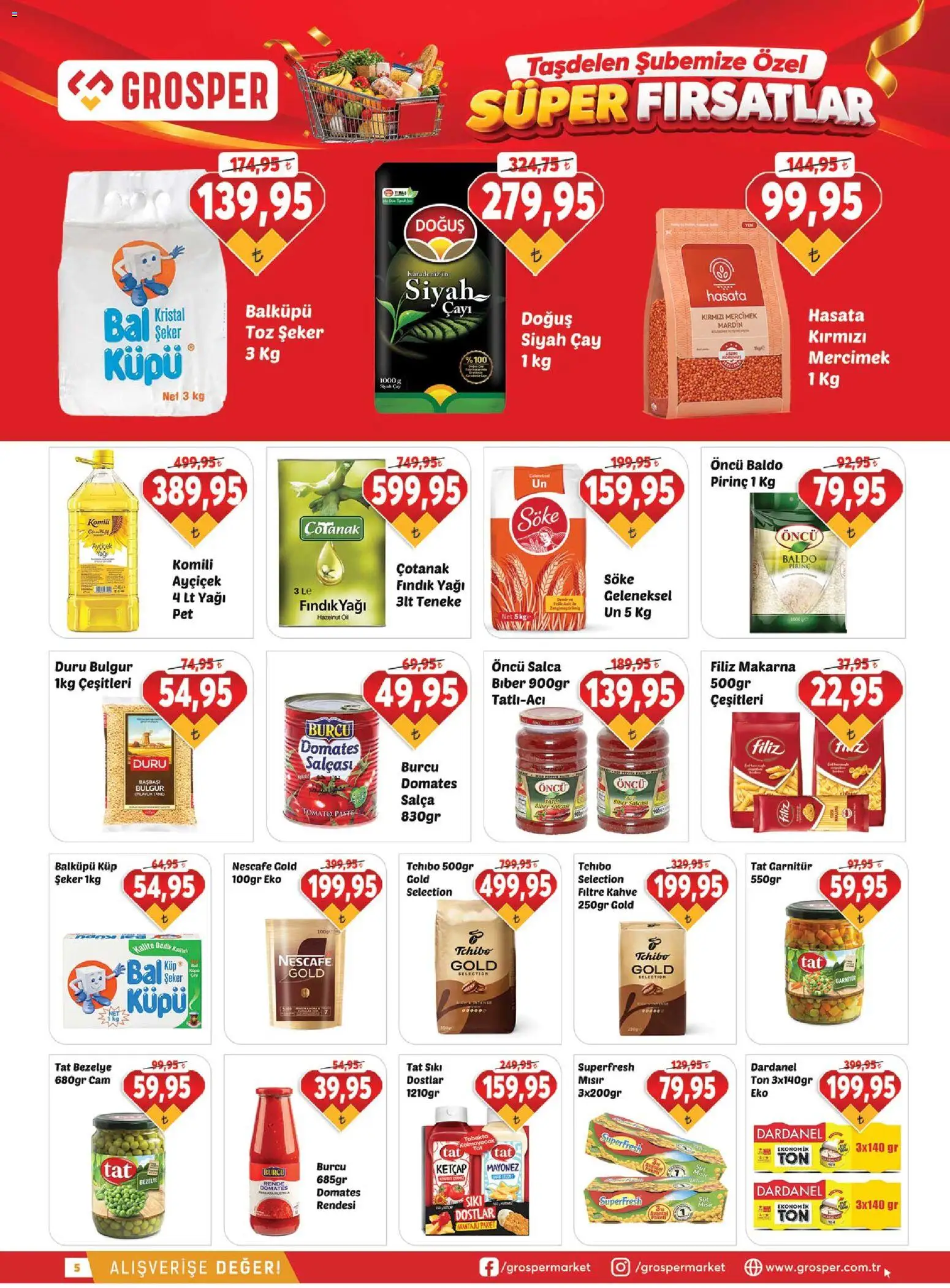 Grosper Katalog - 14 Ekim 2026 tarihinden itibaren geçerlidir | Sayfa: 5 | Ürünler: Rende, Çay, Ketçap, Fındık