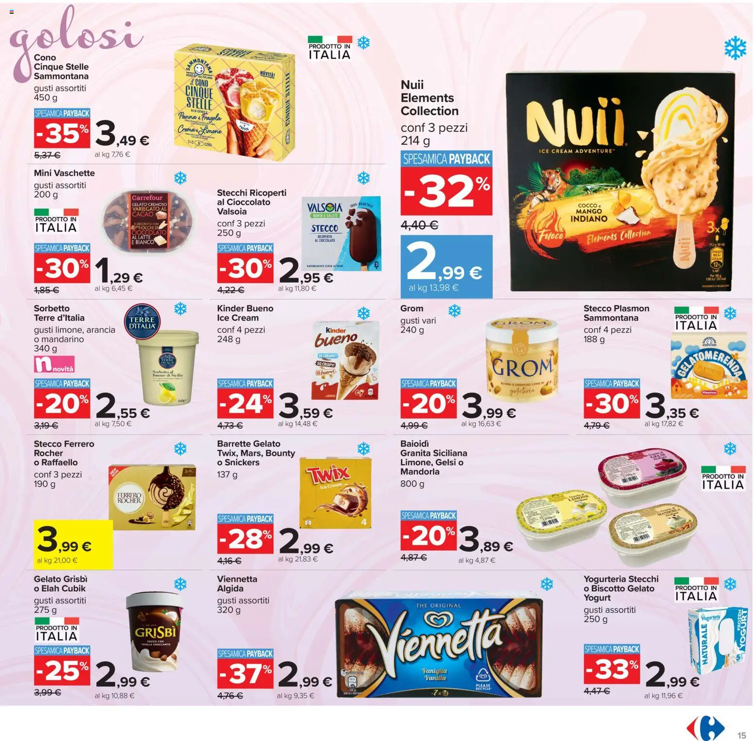 Volantino Carrefour del 13/07/2026 | Pagina: 15 | Prodotti: Yogurt, Cioccolato, Mango, Arancia