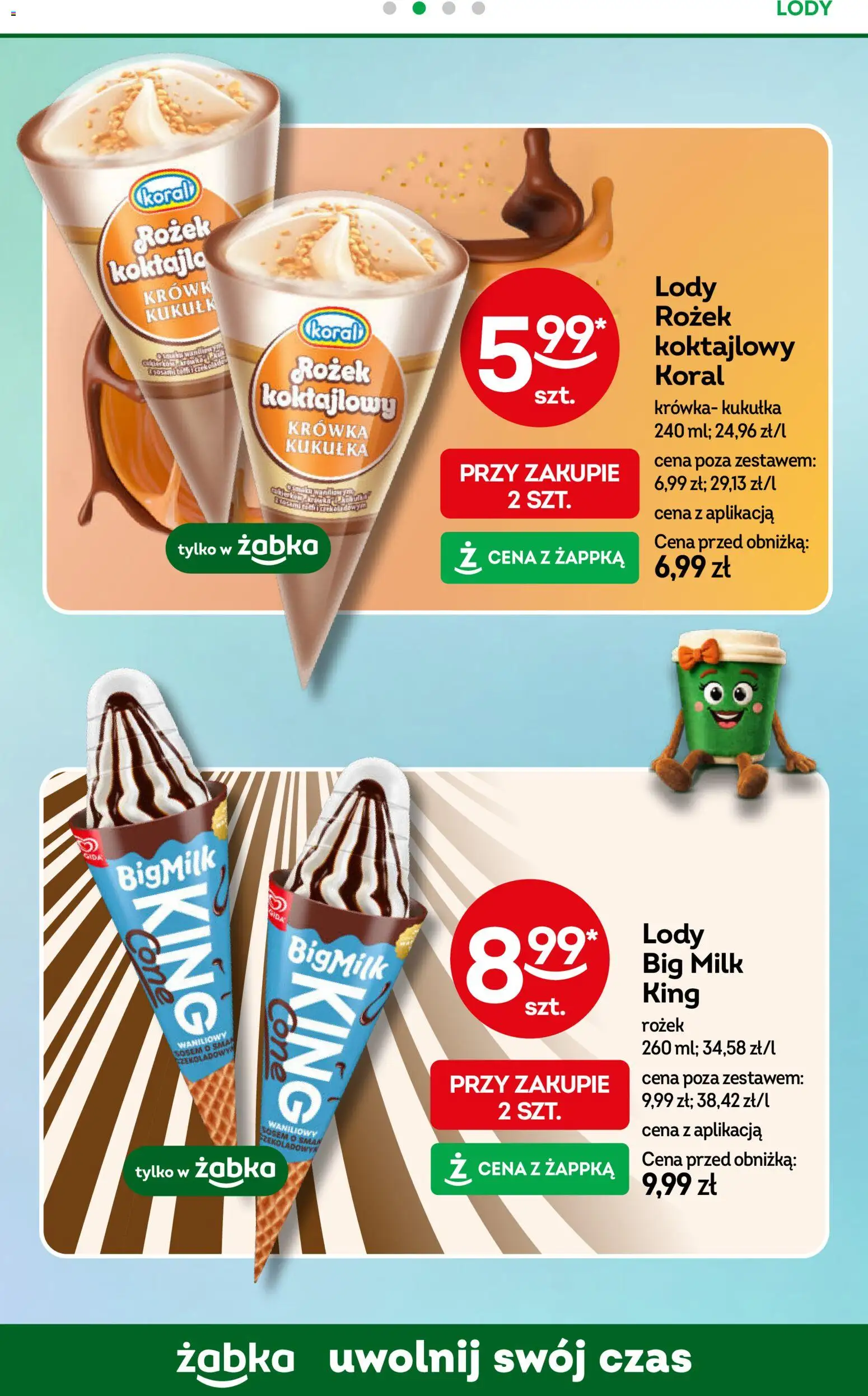 Żabka gazetka od 20.05.2026 | Strona: 61 | Produkty: Krowka, Big Milk, Lody