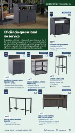 Pré-visualização Makro Especial Mobiliário válido de 04.05.2026 | Página: 11 | Produtos: Armário, Banco, Pó, Mesa