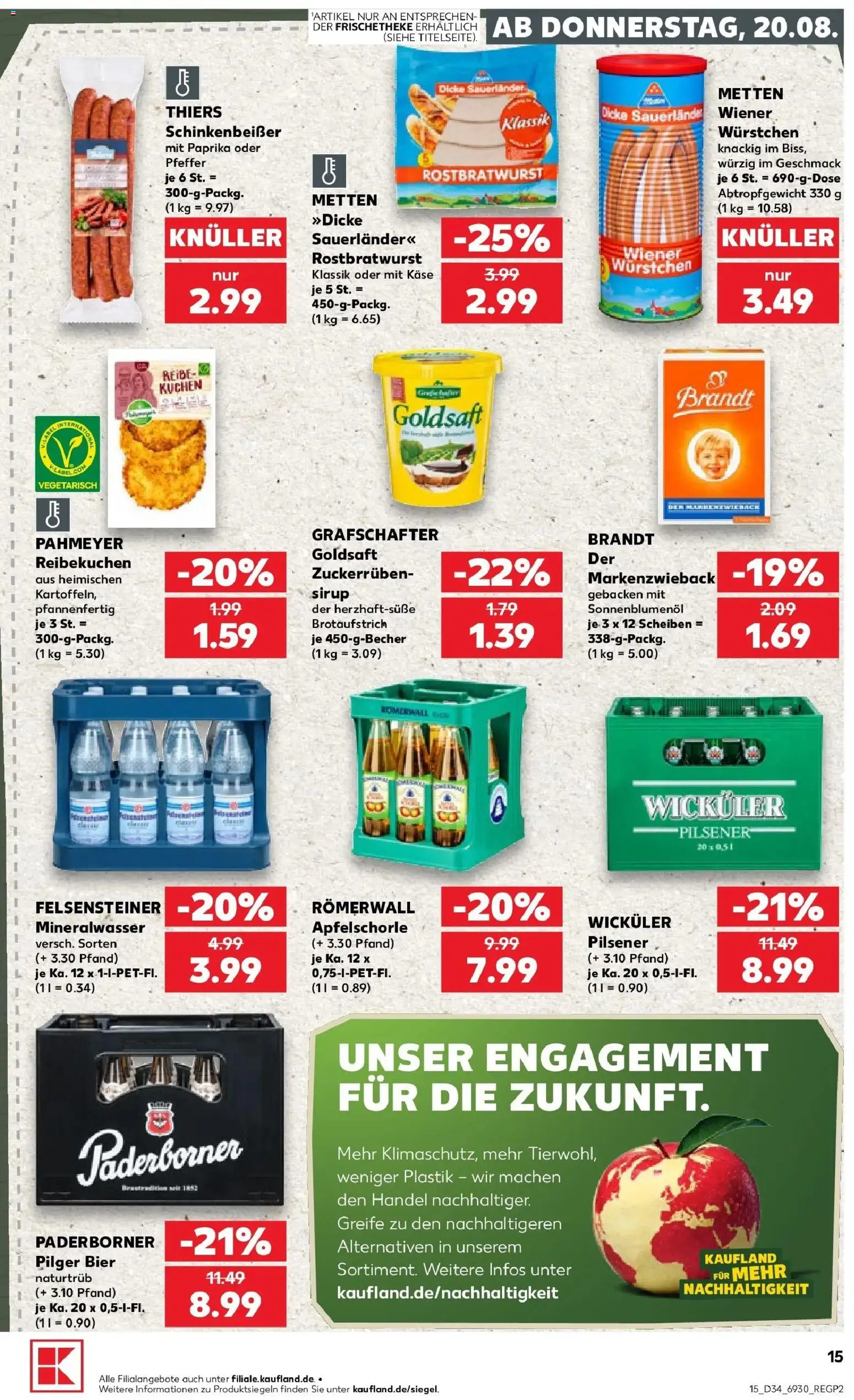 Prospekt Kaufland ab 17.08.2026 » Angebote Online zum Blättern | Seite: 26 | Produkte: Sonnenblumenol, Sirup, Mineralwasser, Paprika