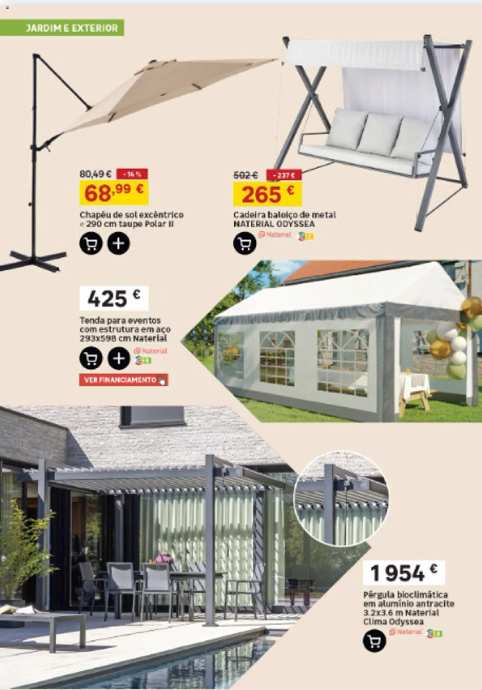 Leroy Merlin Catálogo Madeira │ válido de 23/07/2026 | Página: 6 | Produtos: Chapéu, Tenda, Baloiço, Cadeira