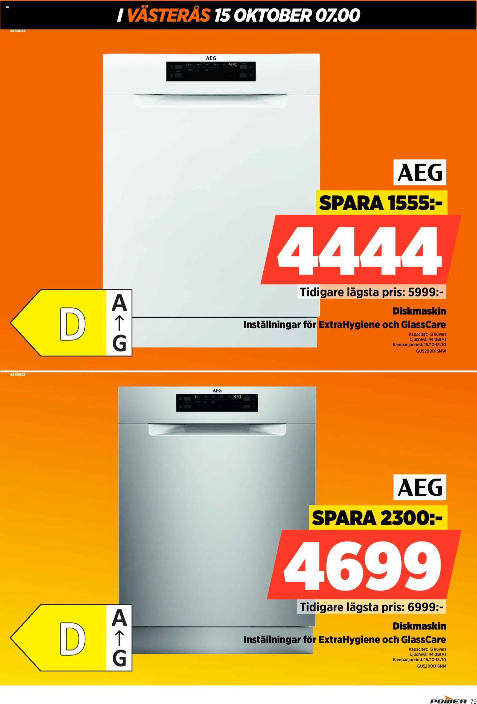 Power reklamblad aktuell från 15/10/2026 | Sida: 79 | Produkter: Diskmaskin, Kuvert