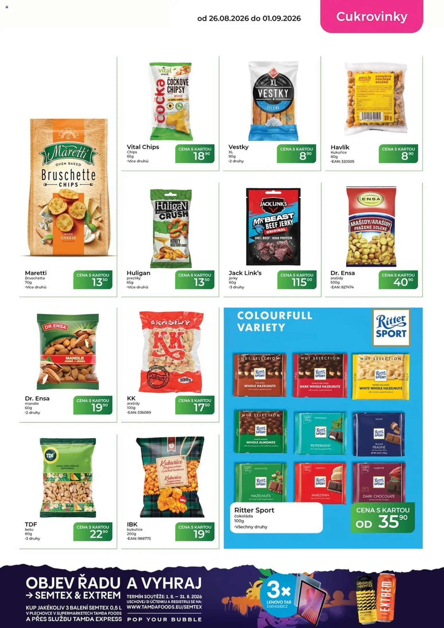 Tamda Foods leták od 26.08.2026 | Strana: 35 | Produkty: Čokoláda, Arašídy, Bruschetta, Ritter Sport