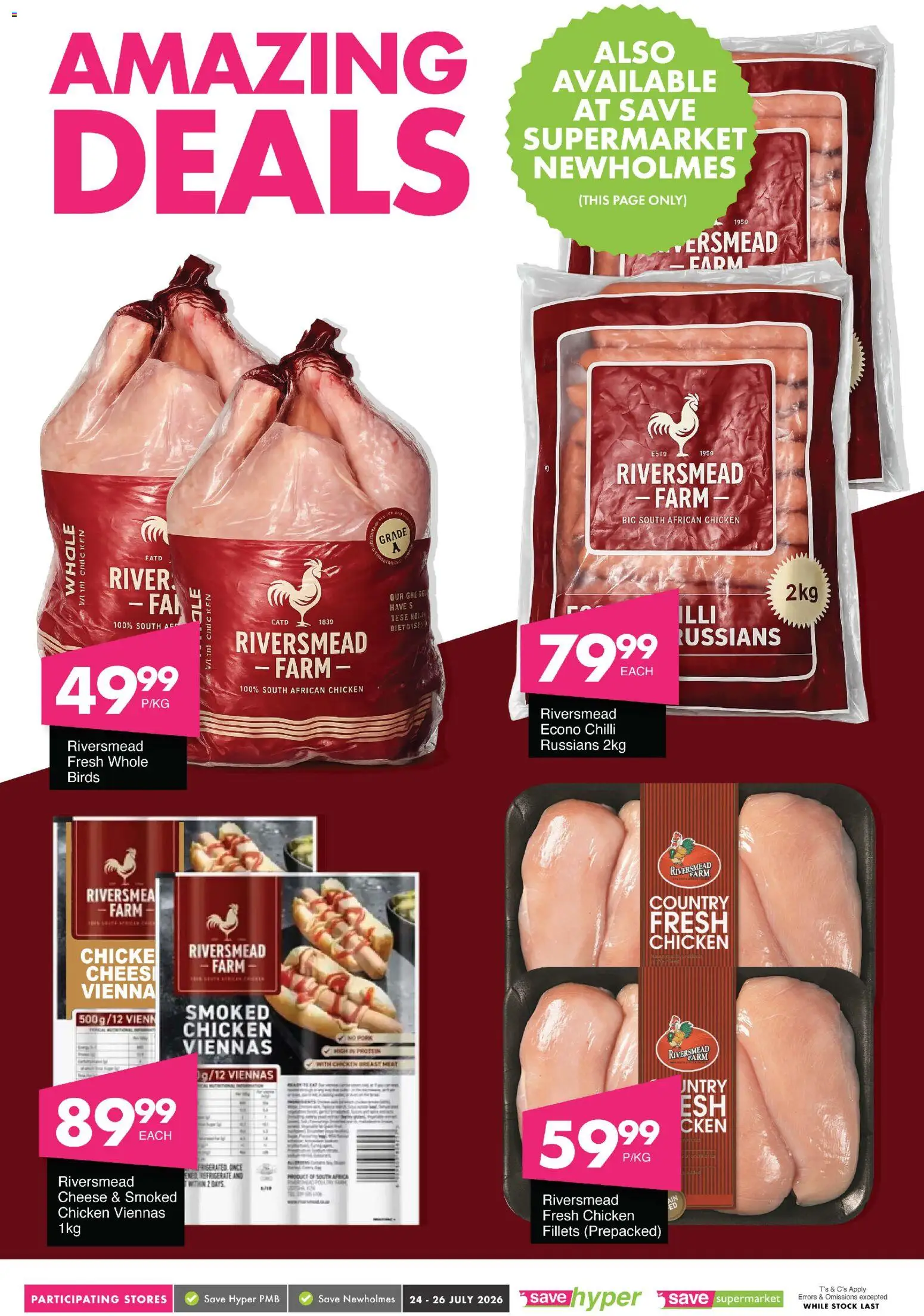 New Save catalogue – valid from 24/07/2026 | Page: 8 | Products: Cheese, Chicken, Pork, Stock