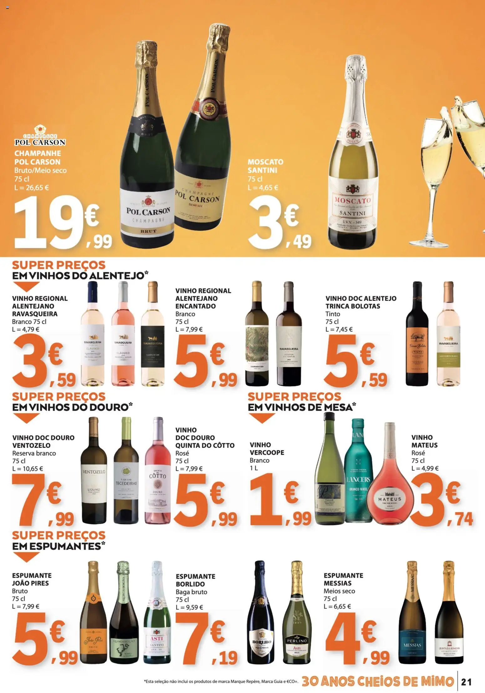 E.Leclerc folheto Bebidas, Gelados e Iogurtes │ válido de 16.06.2026 | Página: 21 | Produtos: Espumante, Mesa, Champagne, Vinho