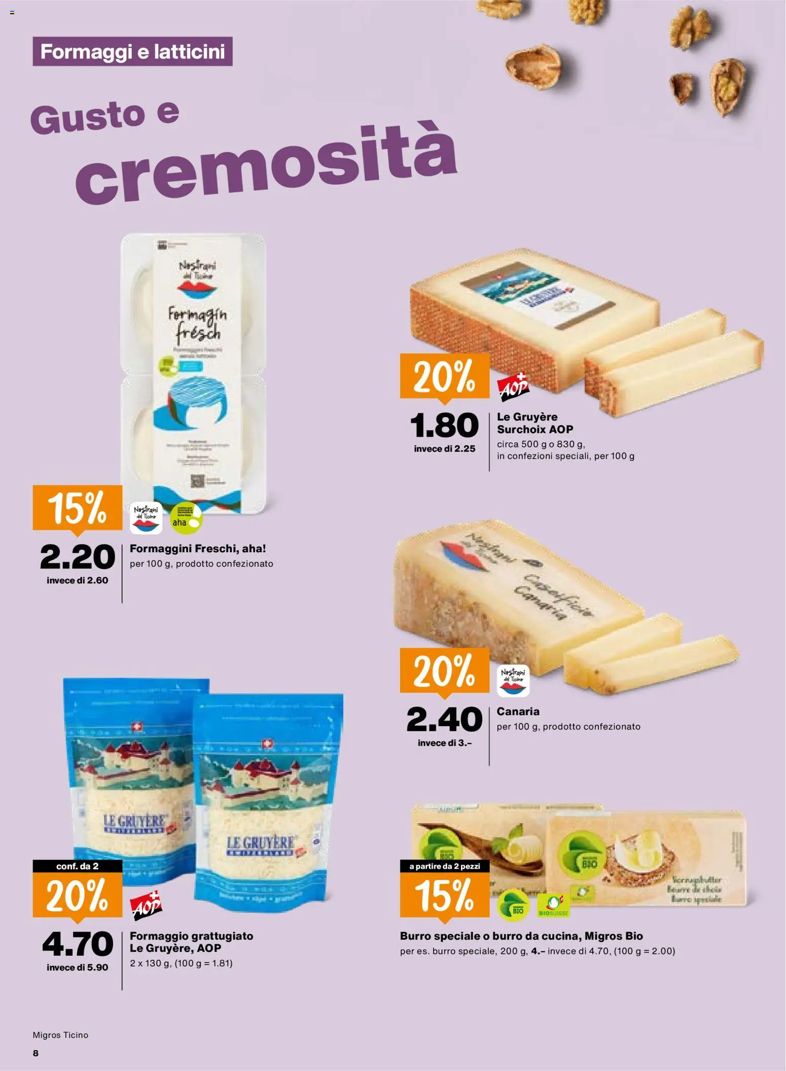 Migros aktionen IT – gültig ab 22.10.2026 | Seite: 8 | Produkte: Butter