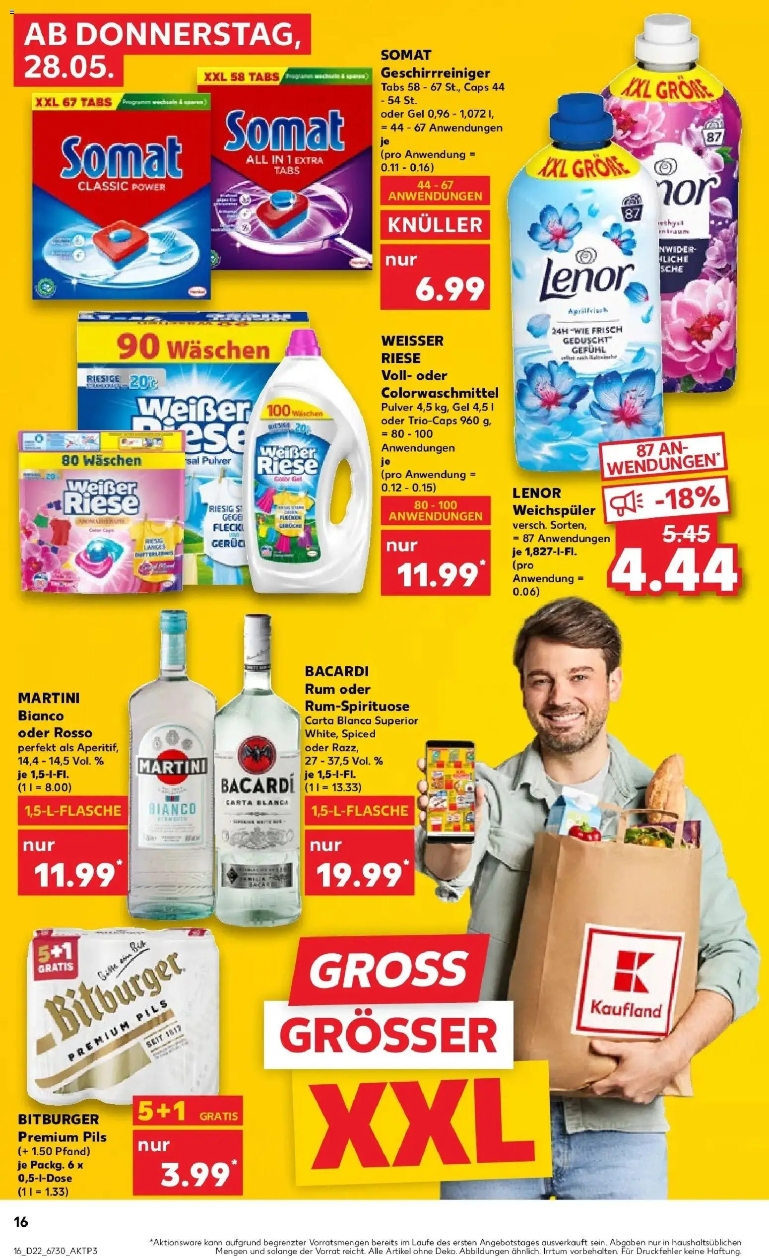 Kaufland Prospekt Parchim – gültig ab 26.05.2026 | Seite: 21 | Produkte: Lenor, Bacardi, Bitburger, Pils