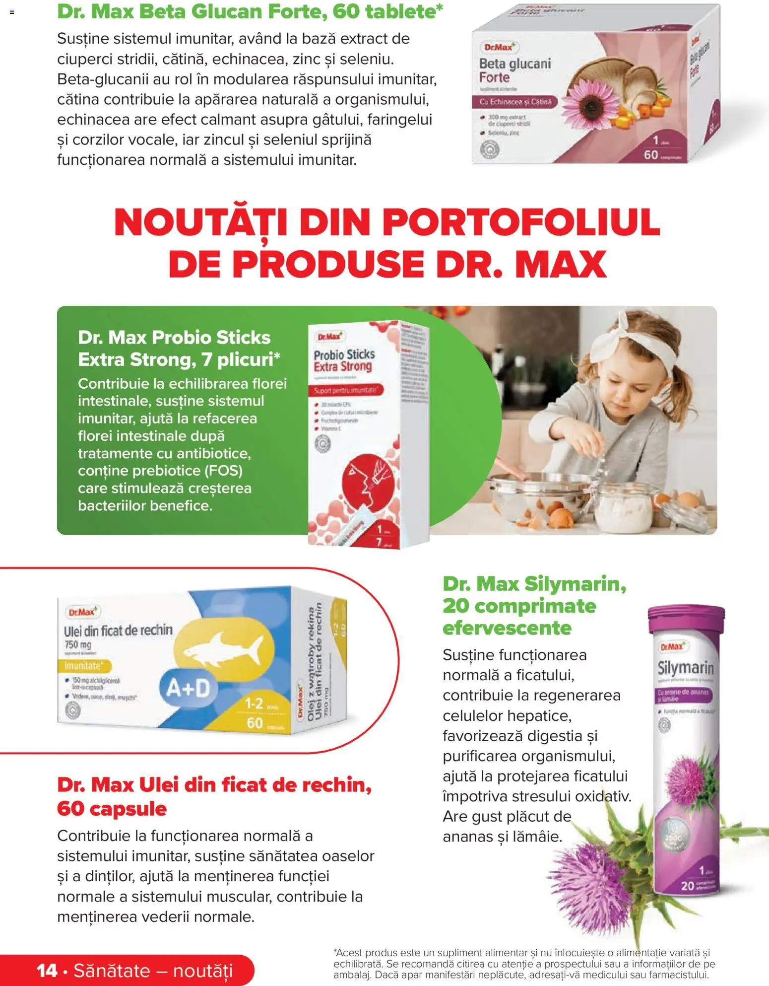 Noul catalog Dr.Max – valabil de la 01.03.2026 | Pagină: 14 | Produse: Ciuperci, Ulei, Ananas