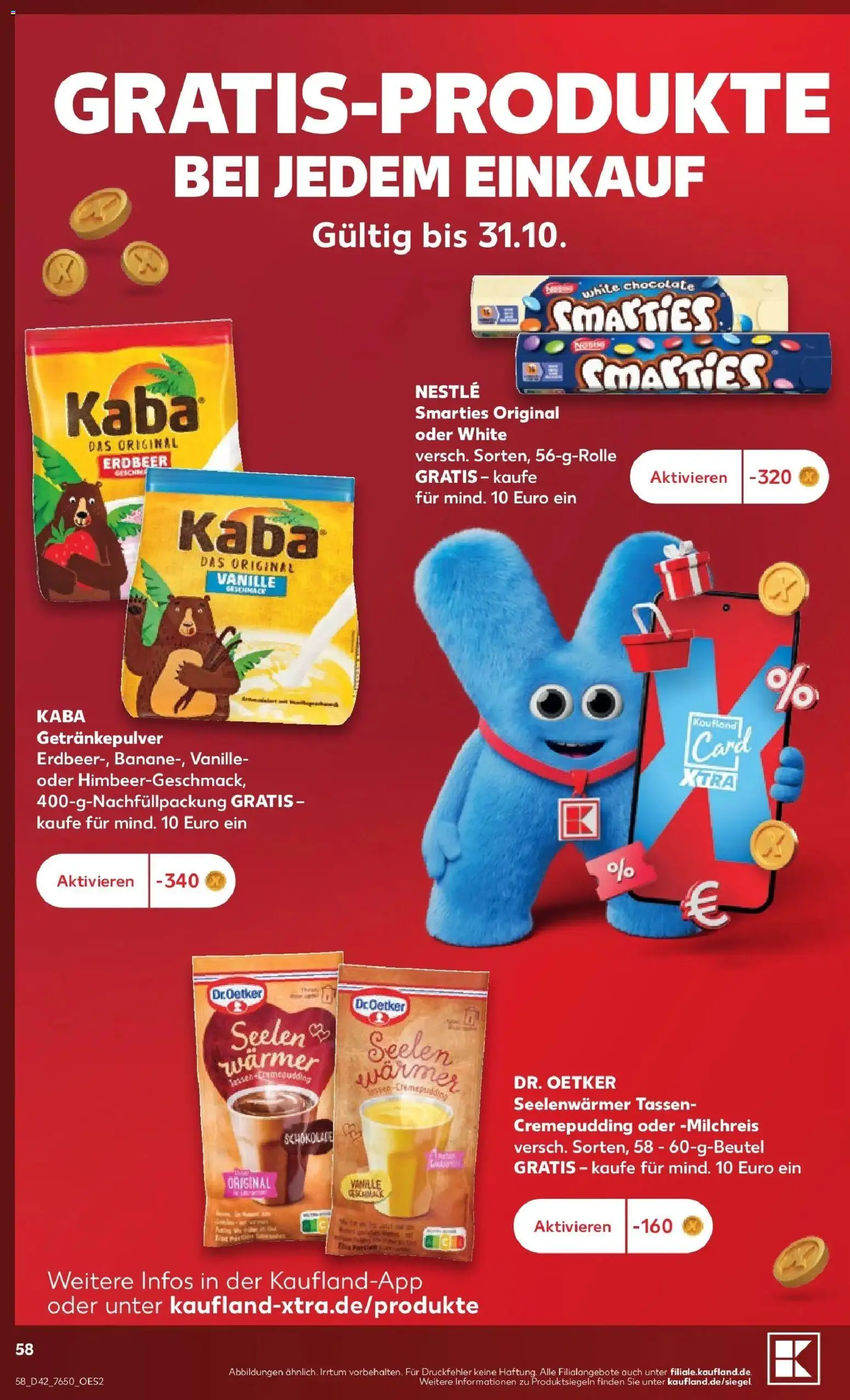 Prospekt Kaufland ab 12.10.2026 » Angebote Online zum Blättern | Seite: 62 | Produkte: Schokolade, Smarties, Vanille