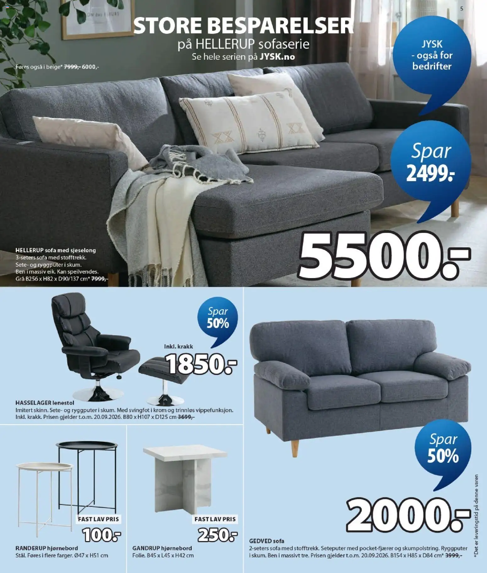 {H1} | Side: 5 | Produkter: Krakk, Lenestol, Sofa, Sjeselong