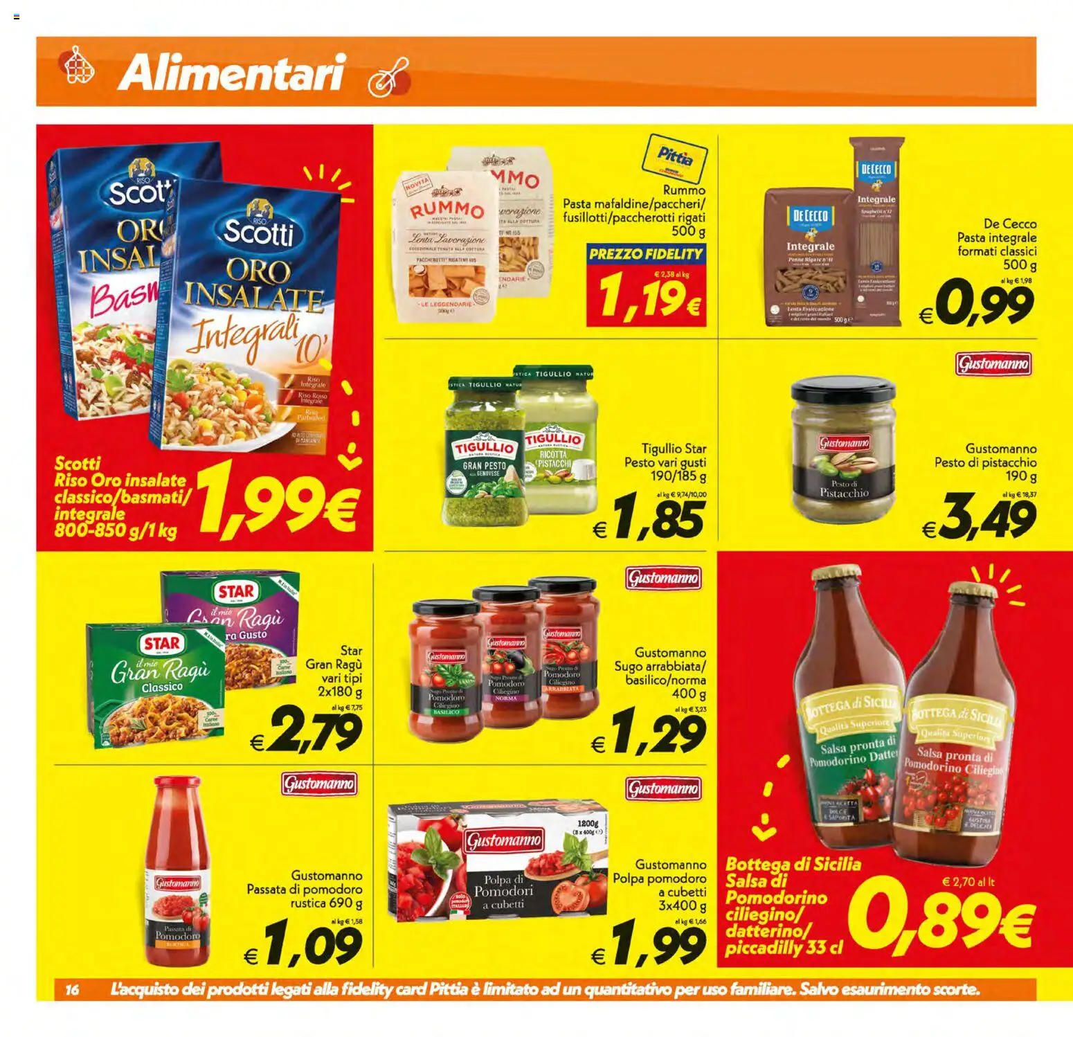 Volantino SuperConveniente del 31/07/2026 | Pagina: 16 | Prodotti: Salsa, Basilico, Sugo, Penne