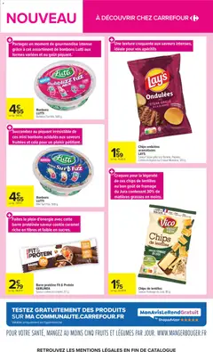 Carrefour - Prévisualisation de Chips de lentilles, Saveur Fromage du Jura, 85 g. valide à partir de 04/08/2026 | Page: 5 | Produits: Protéine, Barre protéinée, Fruits, Crème