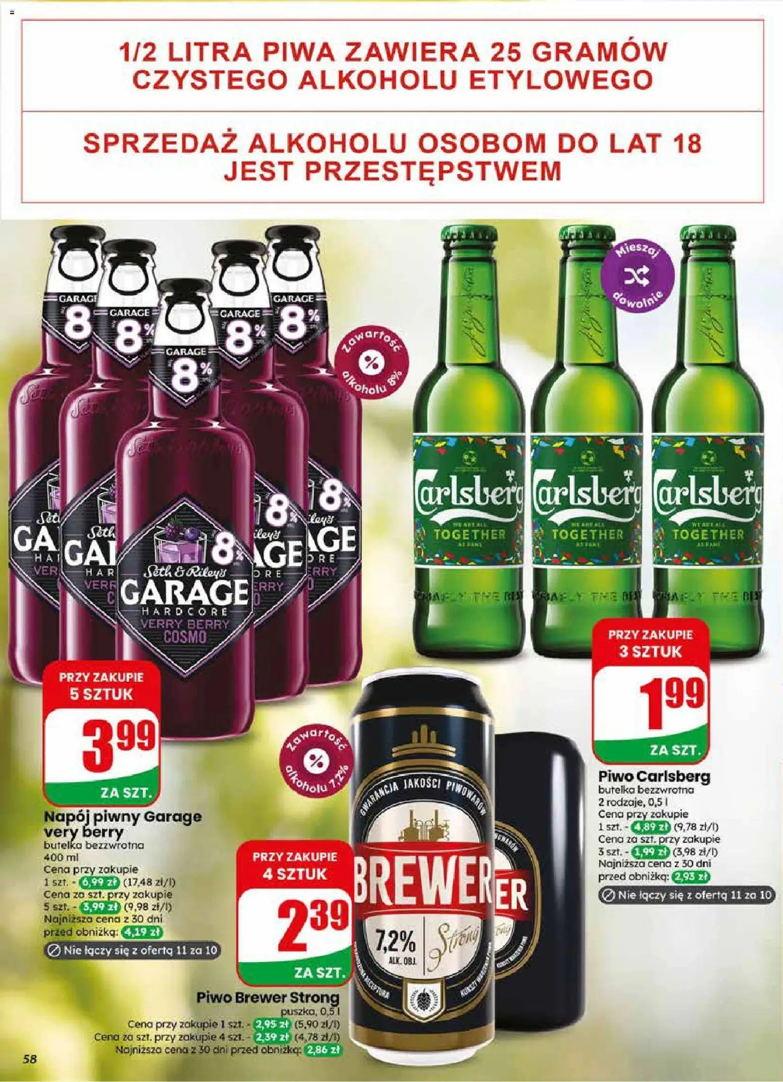 Dino gazetka od 10.06.2026 | Strona: 58 | Produkty: Piwo Carlsberg, Piwo, Piwo brewer