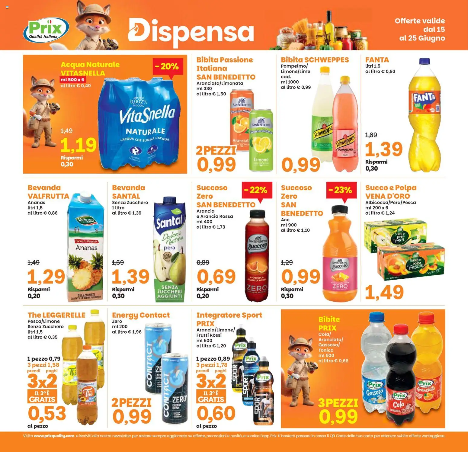 Volantino Prix del 15.06.2026 | Pagina: 17 | Prodotti: Pompelmo, Pesca, Acqua naturale, Fanta