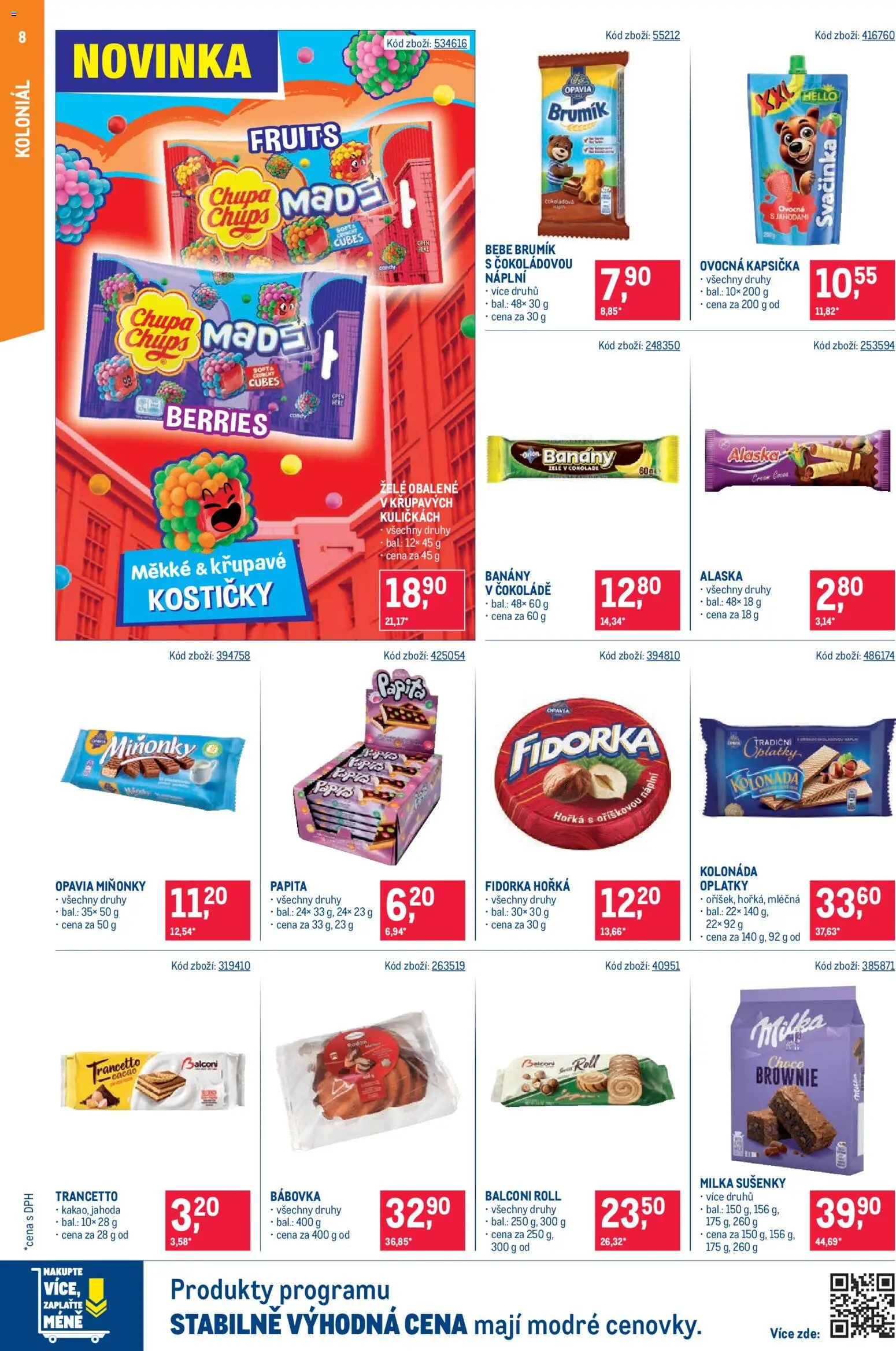 Makro leták od 23.09.2026 | Strana: 8 | Produkty: Brownie, Ovocná kapsička, Oplatky, Sušenky