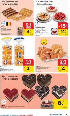 Carrefour folder week 18 - Voorbeeld van een folder van Carrefour, geldig van 29.04.2026 | Pagina: 17 | Producten: Sandwich, Fruit, Aardbei, Boter