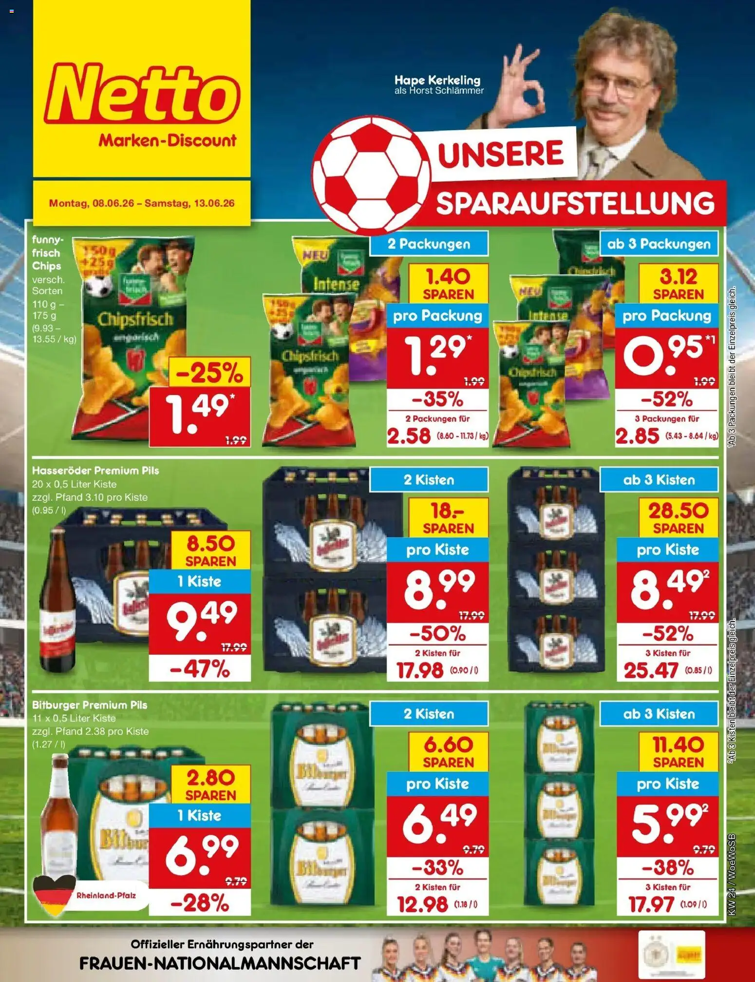 Netto Marken-Discount Prospekt Gemmingen – gültig ab 08.06.2026 | Seite: 3 | Produkte: Bitburger, Funny frisch, Pils, Hasseröder