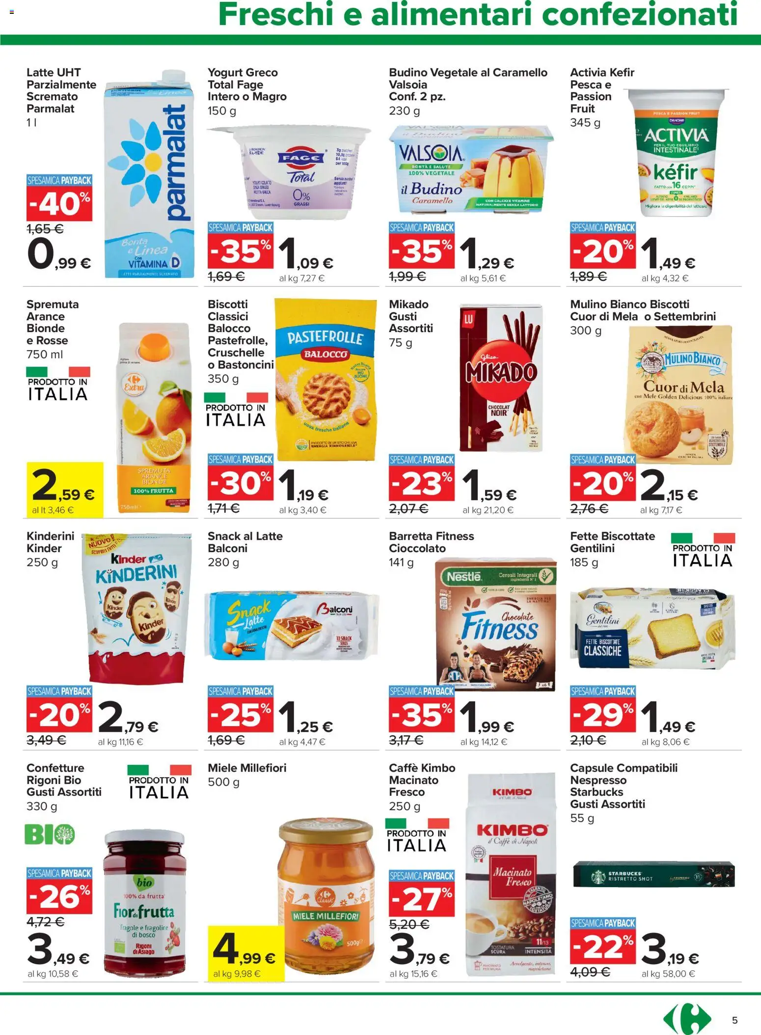 Volantino Carrefour del 18.06.2026 | Pagina: 5 | Prodotti: Caffè, Arance, Frutta, Budino