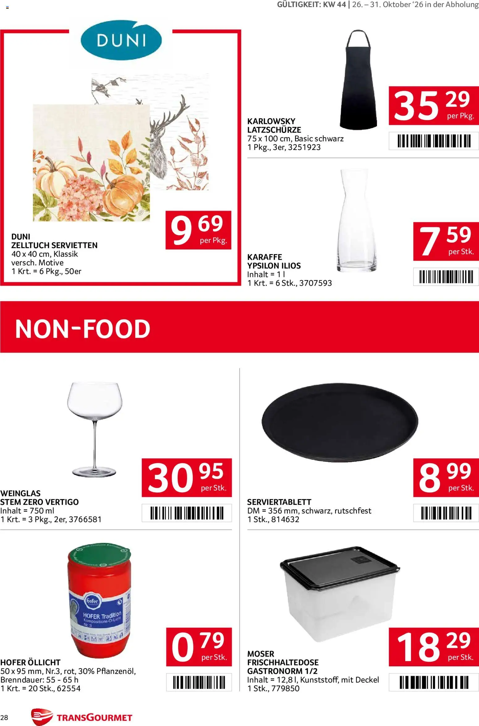 Transgourmet Abhol Aktion gültig ab 26.10.2026 | Seite: 28