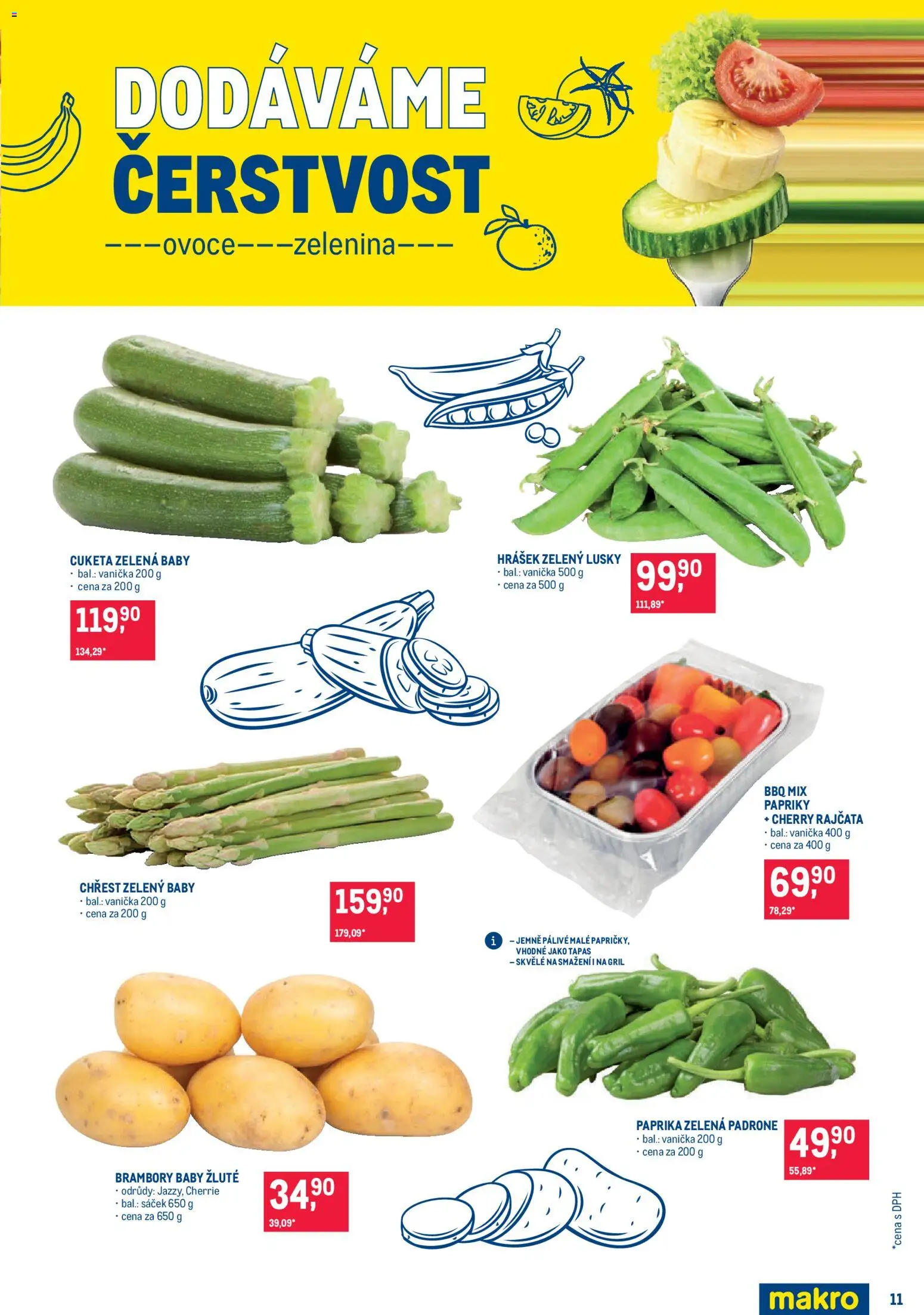 Makro leták - Pro milovníky jídla od 20.05.2026 | Strana: 11 | Produkty: Paprika, Gril, Hrášek, Chřest