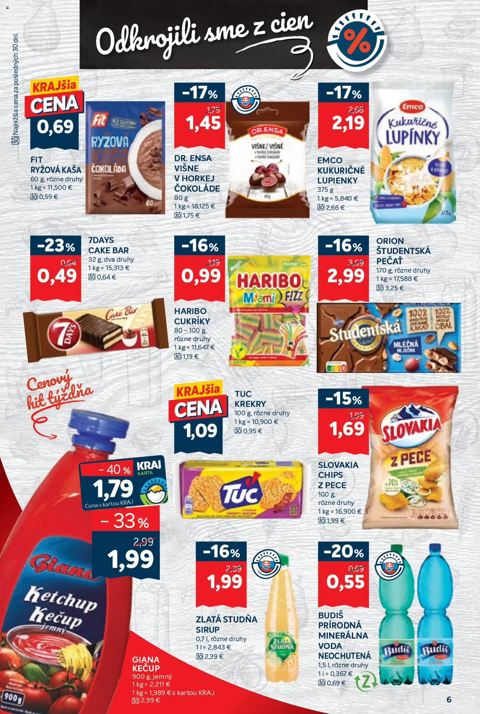 Nové Kraj akcie – leták je platný od 20.08.2026 | Strana: 10 | Produkty: Sirup, Cukríky, Voda, Višne