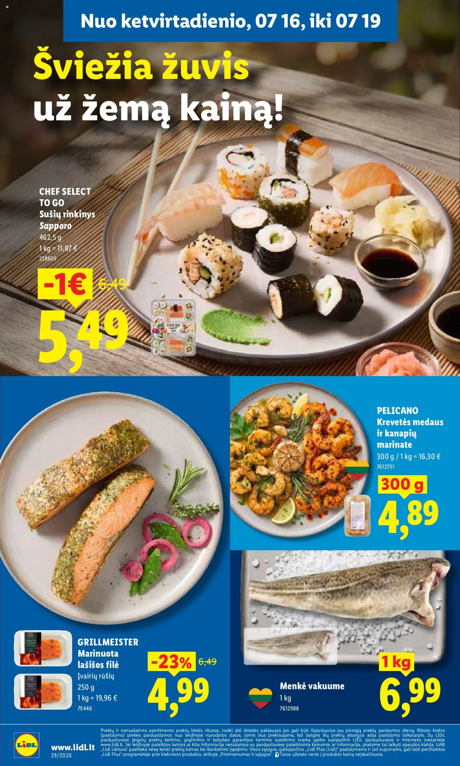 LIDL akcijos nuo 2026.07.13 | Puslapis: 38 | Prekių: Lašišos, Žuvis