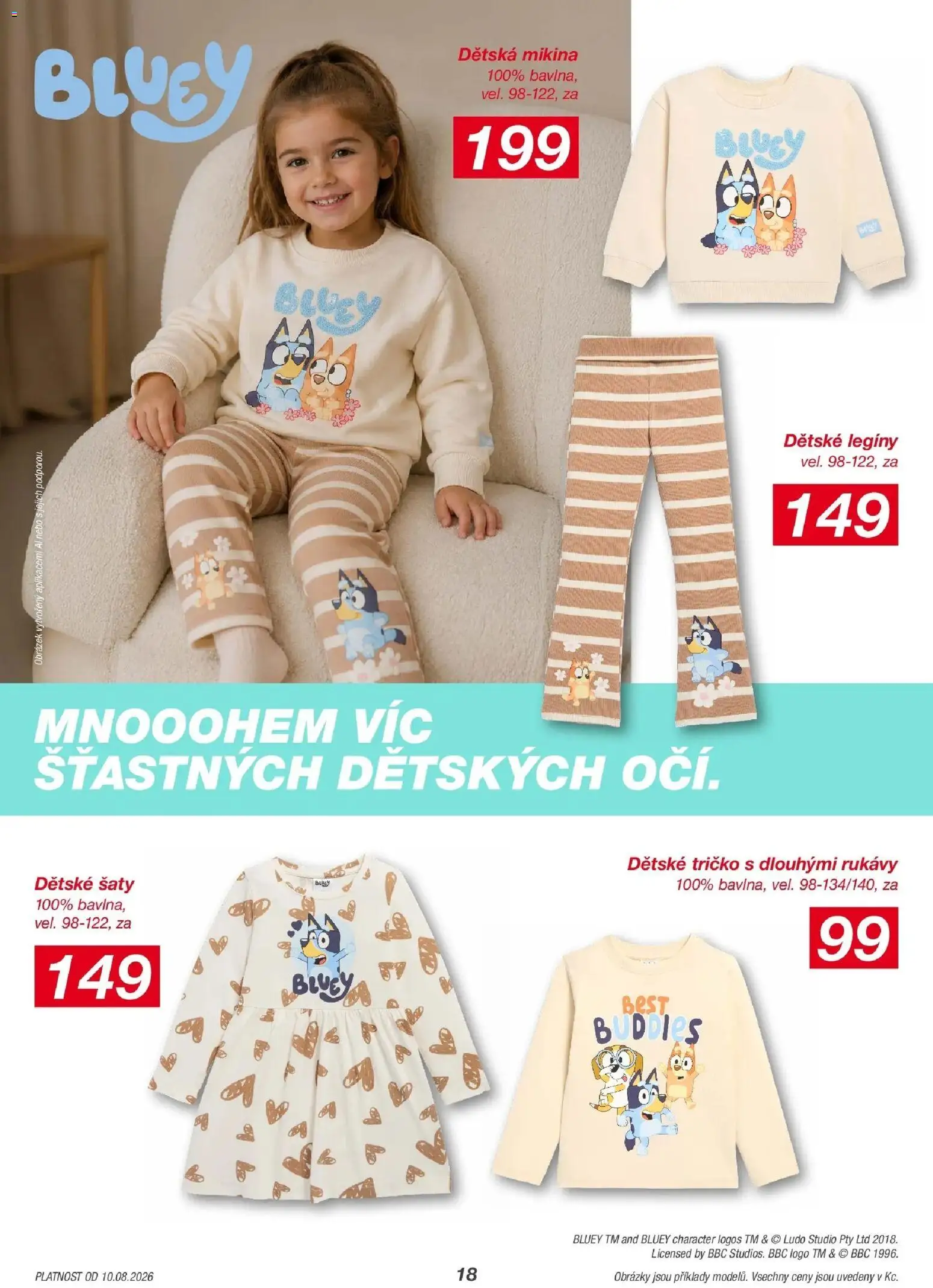 KIK leták 10.08.2026 - Leták příští týden | Strana: 18 | Produkty: Šaty, Tričko, Legíny, Dětské legíny