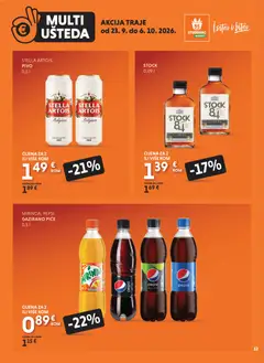 Studenac MultiUšteda - Pregled kataloga iz trgovine Studenac, vrijedi od 23.09.2026 | Stranica: 12 | Proizvodi: Pepsi, Pivo, Limeta, Lager
