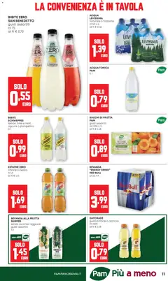 Anteprima del volantino PAM volantino valido a partire dal 02/07/2026 | Pagina: 11 | Prodotti: Acqua tonica, Pompelmo, Arancia, Red Bull