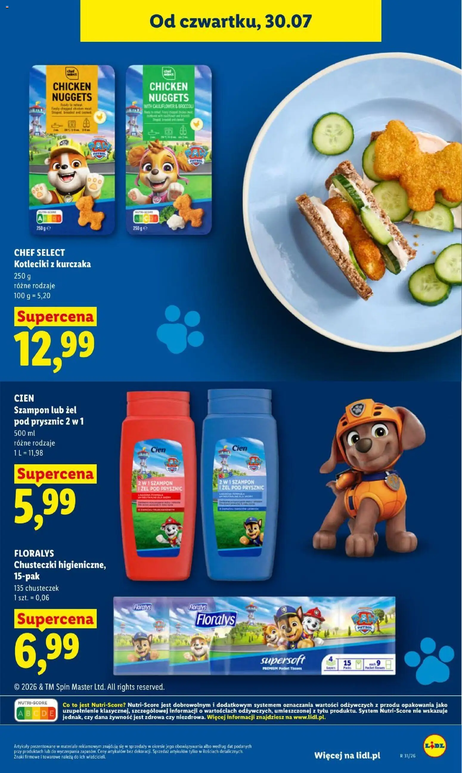Lidl gazetka od 30.07.2026 | Strona: 55 | Produkty: Prysznic, Szampon, Nuggets, Żel pod prysznic