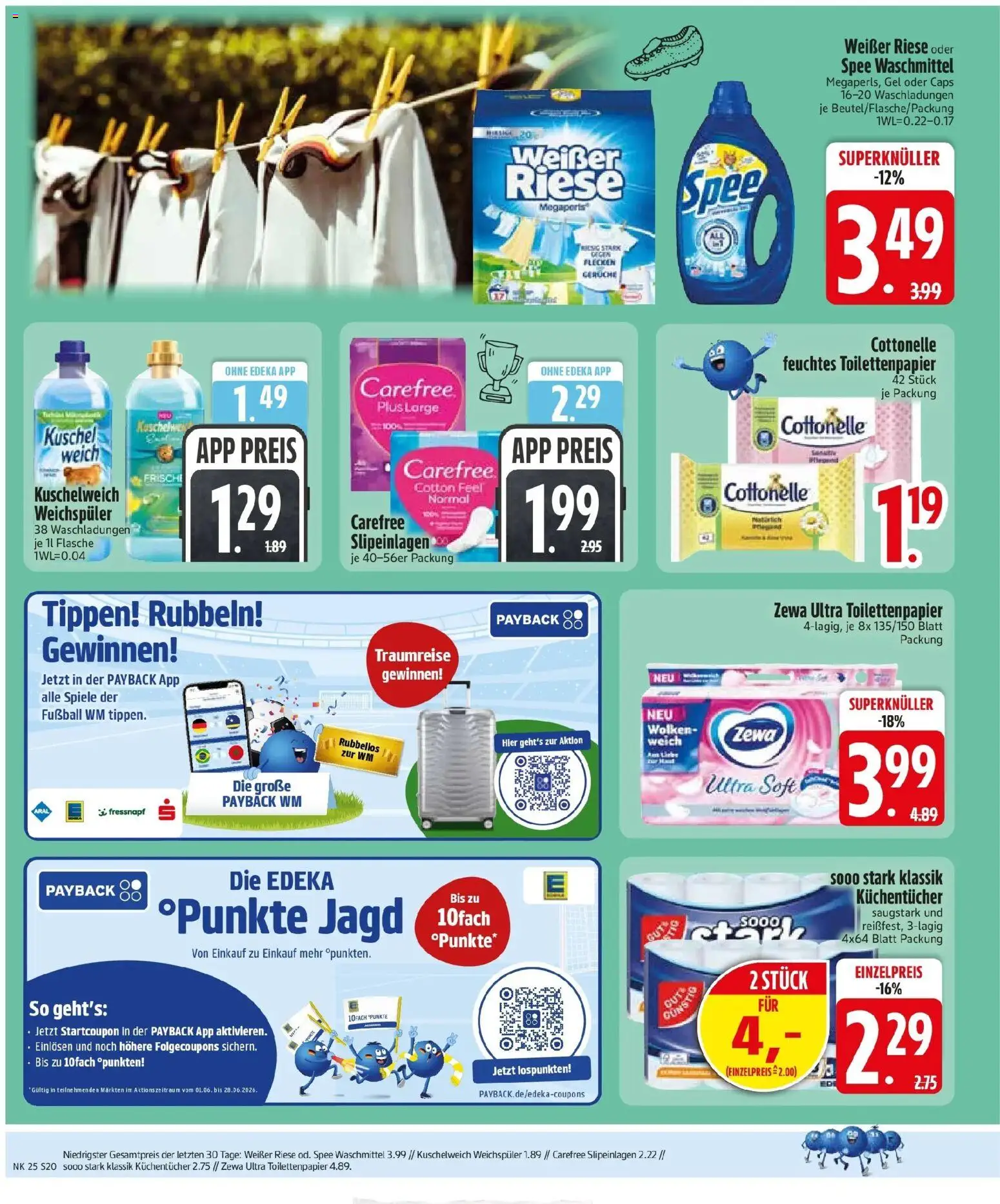 Edeka prospekt Stockdorf – gültig ab 14.06.2026 | Seite: 22 | Produkte: Kuschelweich, Spee, Weichspüler, Waschmittel