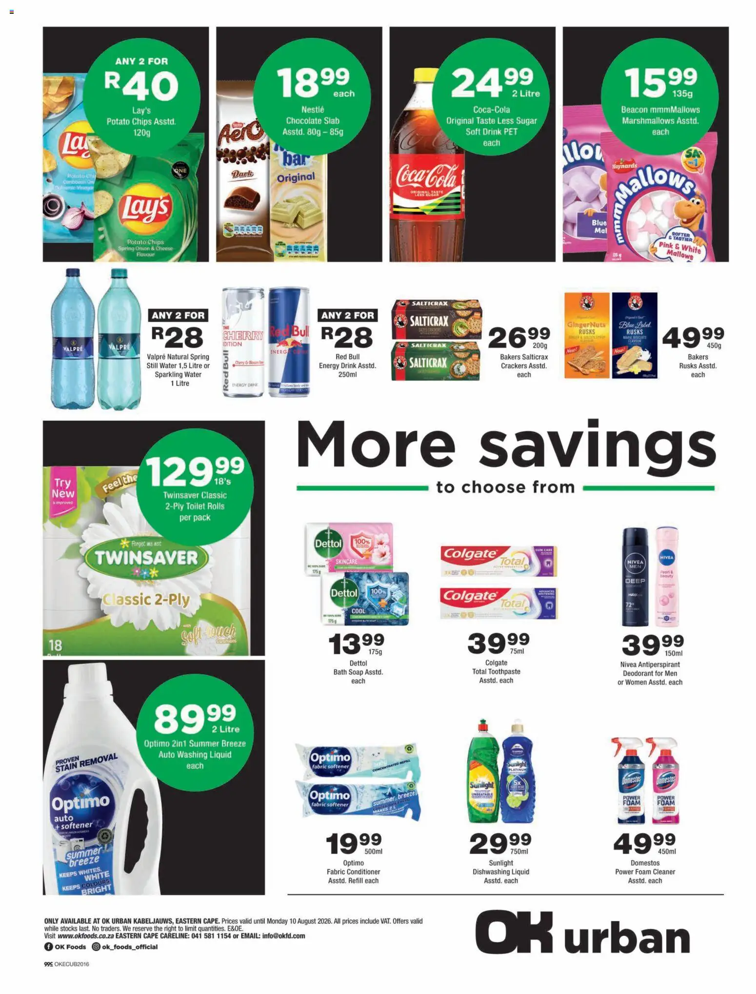 New OK Foods catalogue – valid from 24/07/2026 | Page: 4 | Products: Chocolate, Conditioner, Water, Sugar