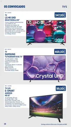 Pré-visualização Makro Os Convocados válido de 26.05.2026 | Página: 28 | Produtos: Audio, Tv led