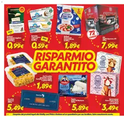 Anteprima del volantino SuperConveniente volantino Caltanissetta, San Cataldo, Avola, Lascari, Milazzo, Barcellona valido a partire dal 01/09/2026 | Pagina: 2 | Prodotti: Merluzzo, Mozzarella, Prosciutto, Parmigiano reggiano