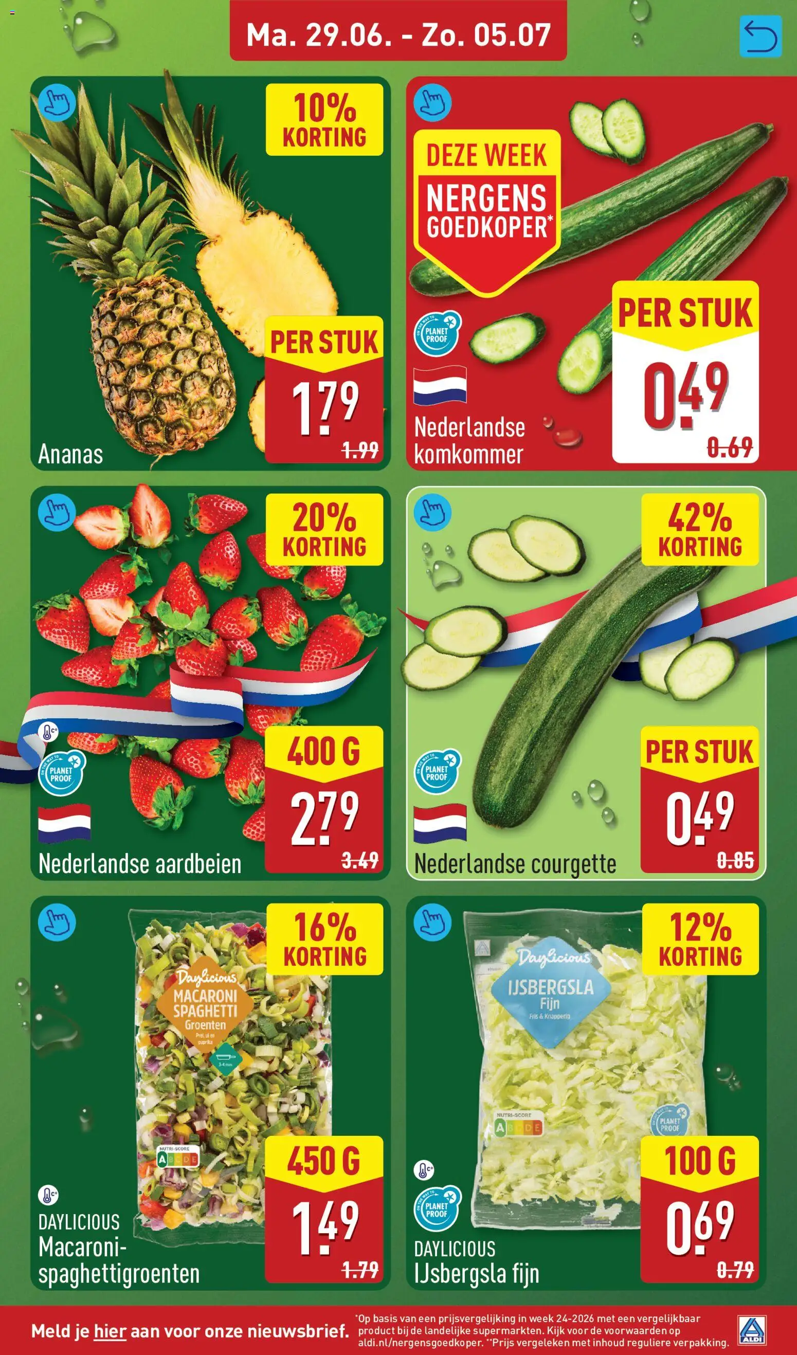 {H1} | Pagina: 5 | Producten: Komkommer, Ananas, Aardbeien, Groenten