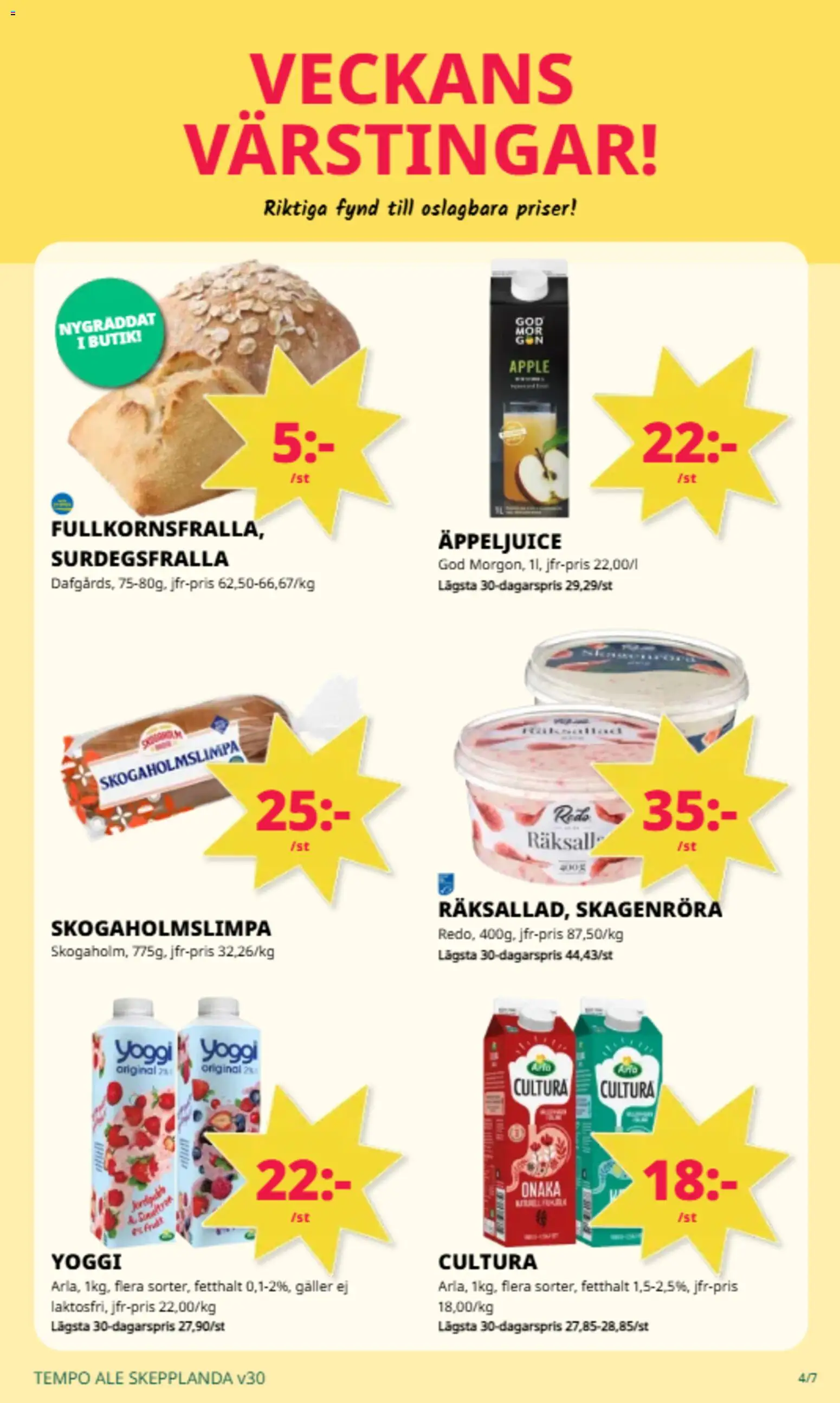 Tempo reklamblad aktuell från 20/07/2026 | Sida: 2 | Produkter: Galler, Äpple, Yoggi