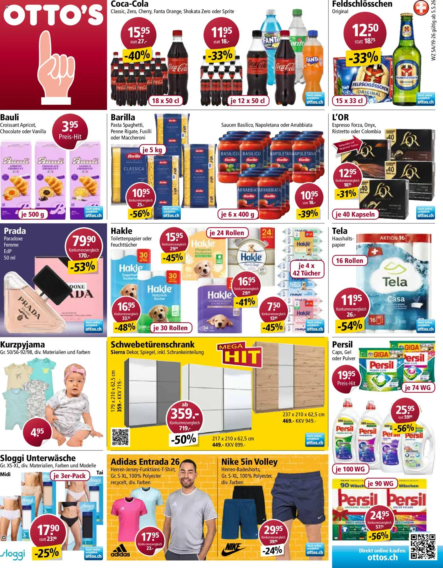 Otto's aktionen – gültig ab 05.05.2026 | Seite: 1 | Produkte: Sprite, Pulver, Unterwäsche, Pasta