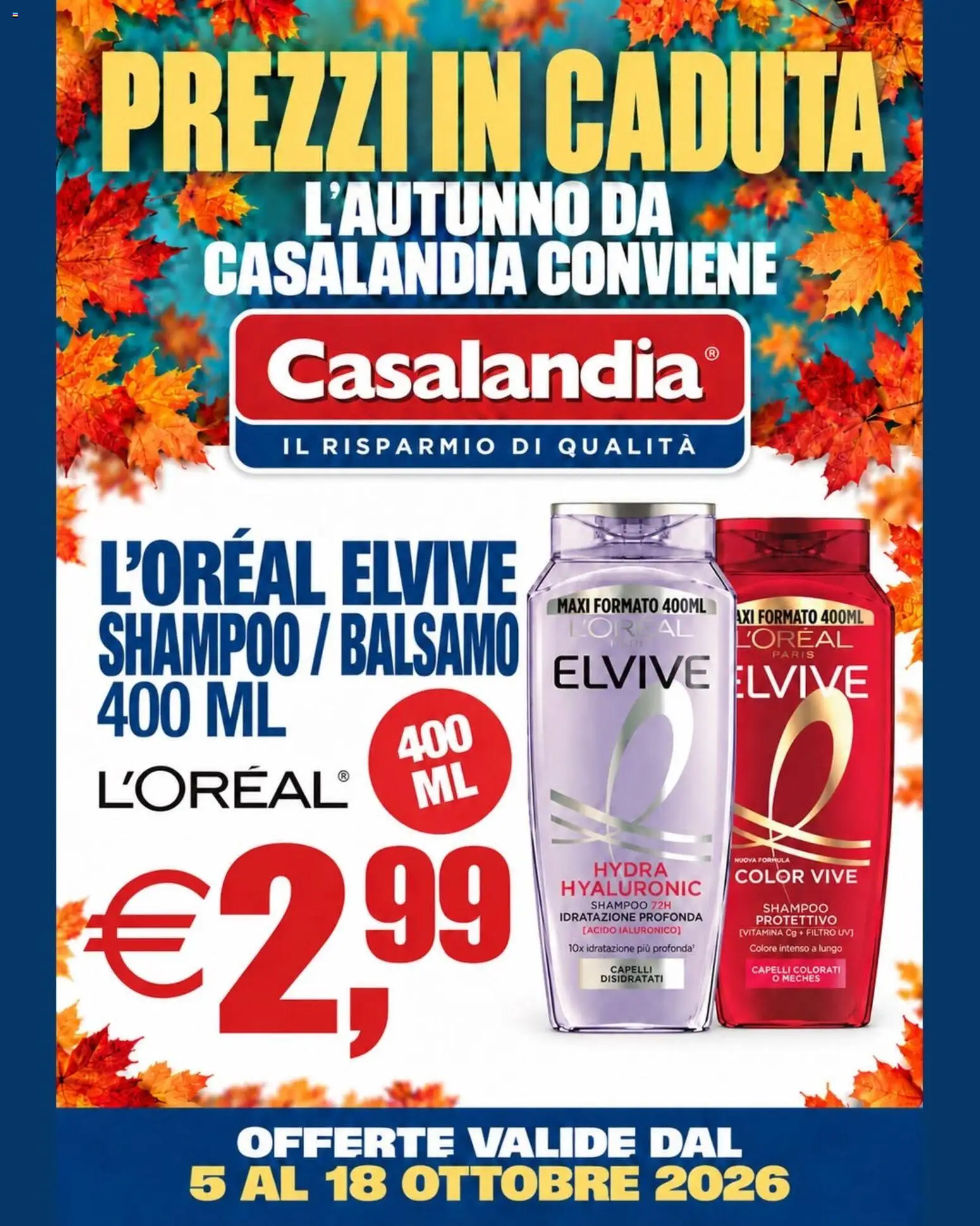 Volantino Casalandia del 05/10/2026 | Pagina: 2 | Prodotti: Shampoo, Balsamo